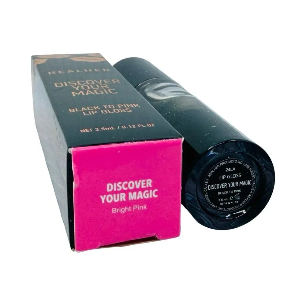 RealHer Discover Your Magic Black To Pink Lip Gloss - 0.12 fl oz - Bright Pink